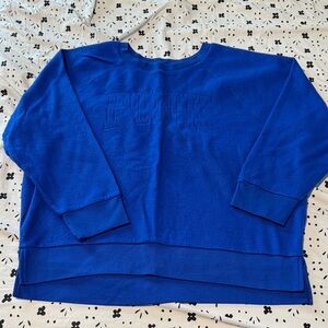 PINK Victoria's Secret Royal Blue Crew Neck Sweater
